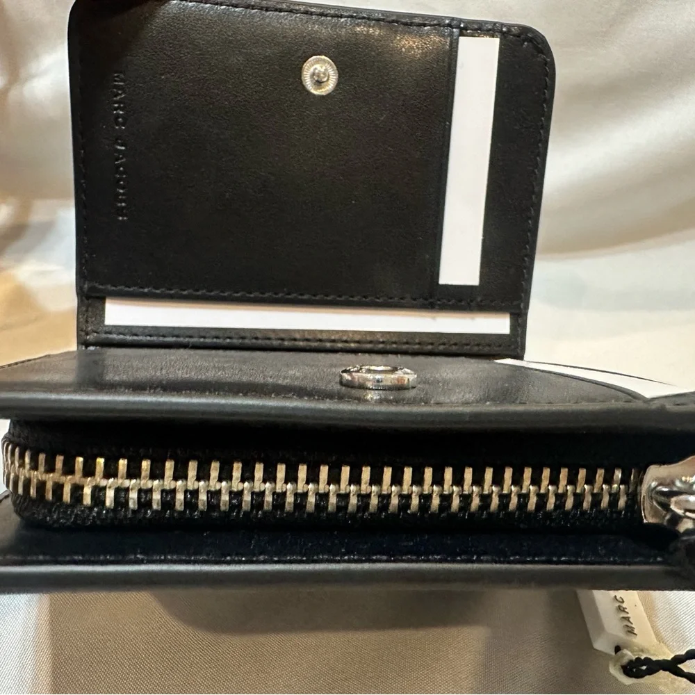 Marc Jacobs Mini Black Compact Coin Pouch Card Wallet